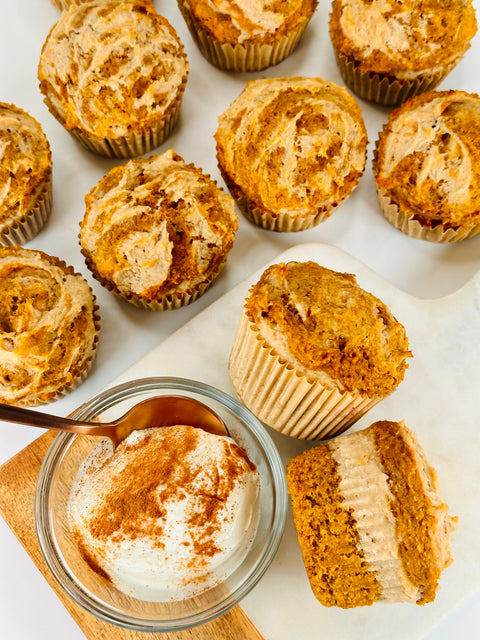 Cheesecake Stuffed Pumpkin Muffins