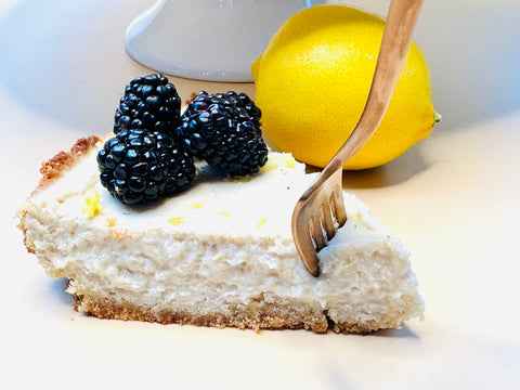Lemon Zest Cheesecake with Blackberries