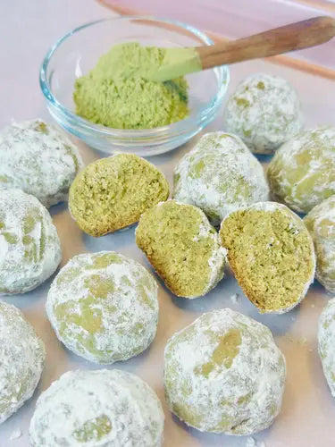 Matcha shortbread cookies